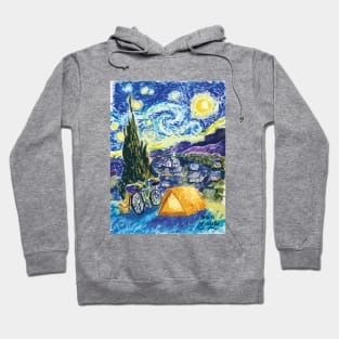 Starry night camping. Hoodie